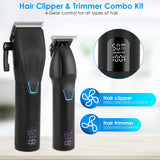 Men Electric Barber Clipper Hair Cutting Combo Set T Outliner Shaver Trimmers Men's Grooming - Tophatter Daily Deals