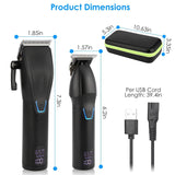 Men Electric Barber Clipper Hair Cutting Combo Set T Outliner Shaver Trimmers Men's Grooming - Tophatter Daily Deals