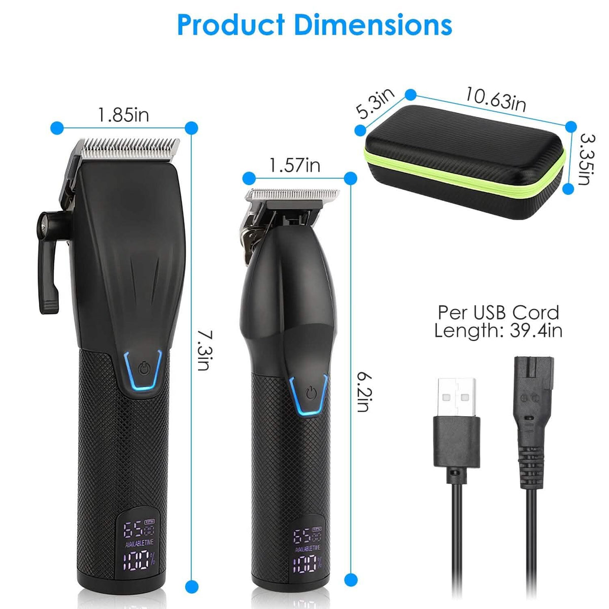 Men Electric Barber Clipper Hair Cutting Combo Set T Outliner Shaver Trimmers Men's Grooming - Tophatter Daily Deals
