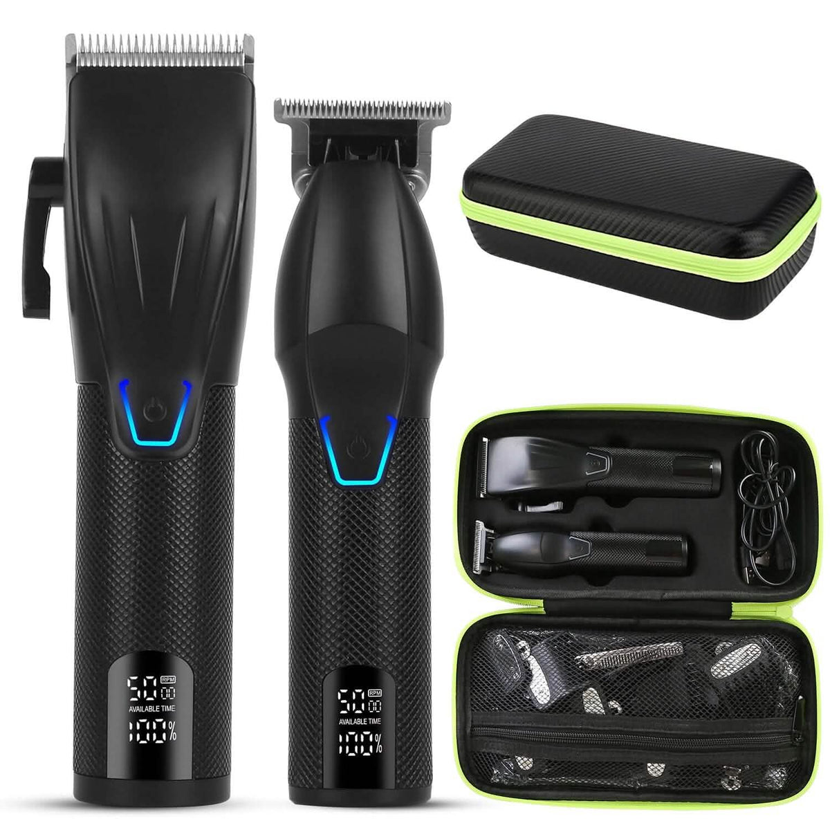 Men Electric Barber Clipper Hair Cutting Combo Set T Outliner Shaver Trimmers Men's Grooming - Tophatter Daily Deals