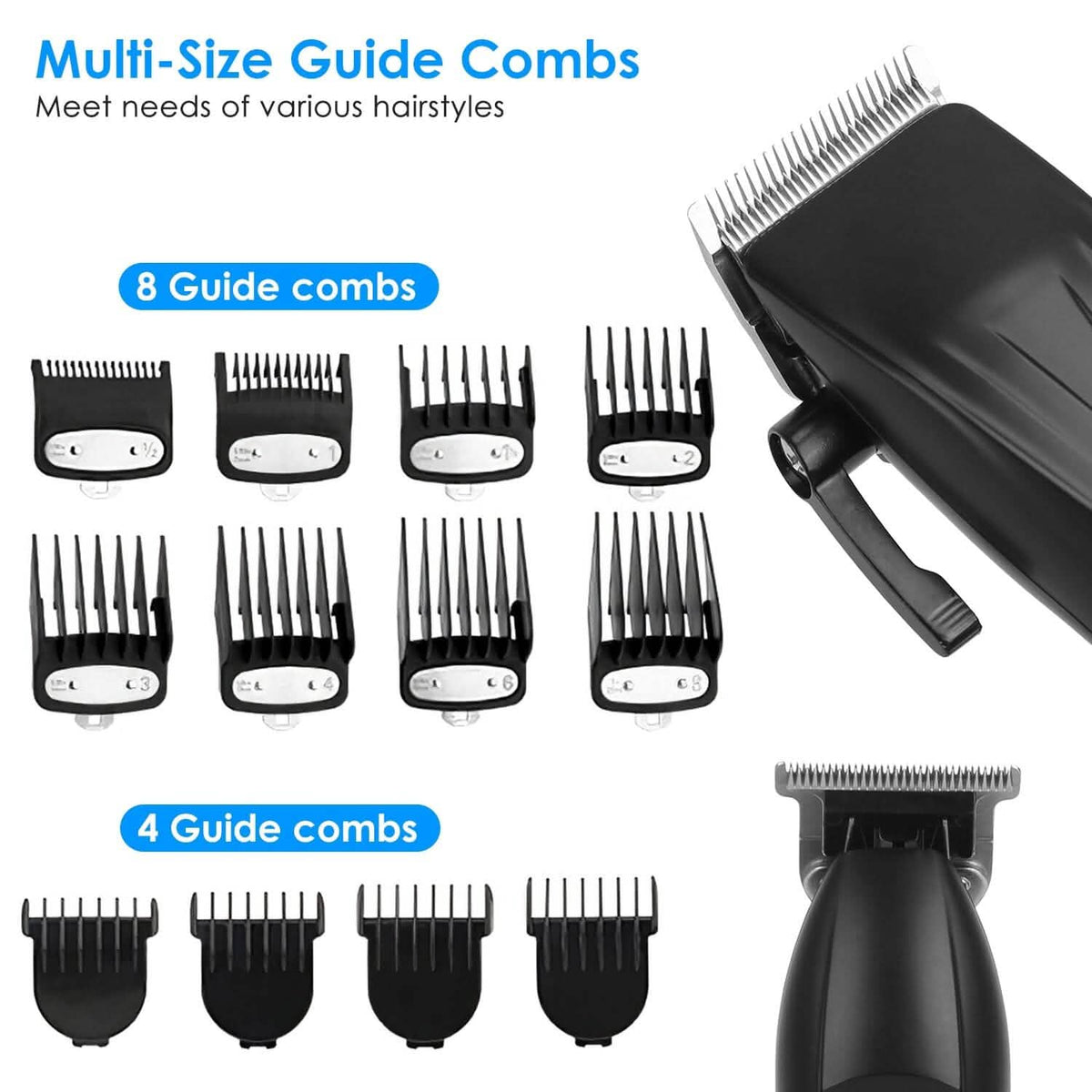 Men Electric Barber Clipper Hair Cutting Combo Set T Outliner Shaver Trimmers Men's Grooming - Tophatter Daily Deals