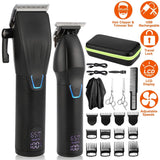Men Electric Barber Clipper Hair Cutting Combo Set T Outliner Shaver Trimmers Men's Grooming - Tophatter Daily Deals