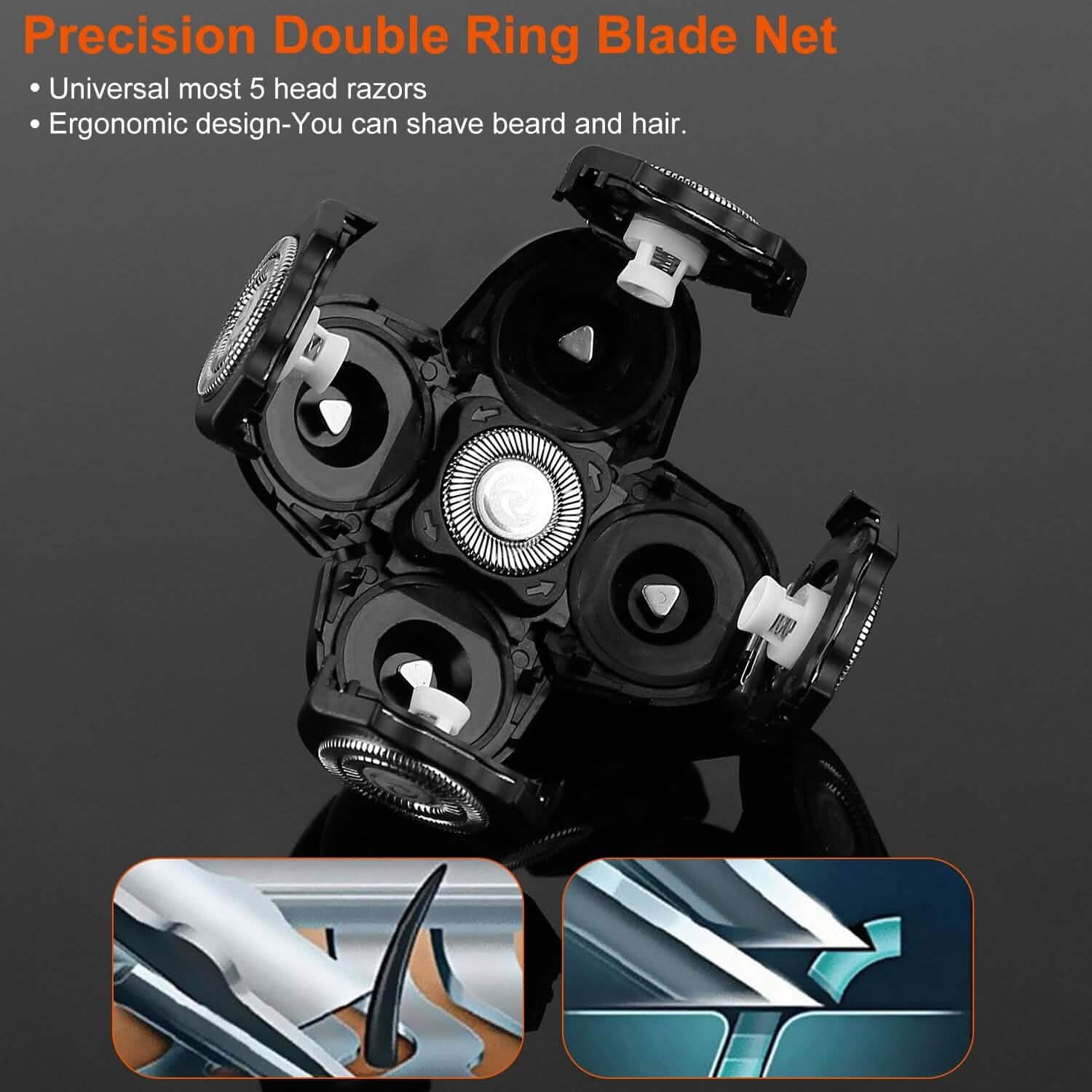 Men Electric Shaver Replacement Blade 5 Heads Beard Cutter Replacement Men's Grooming - Tophatter Daily Deals
