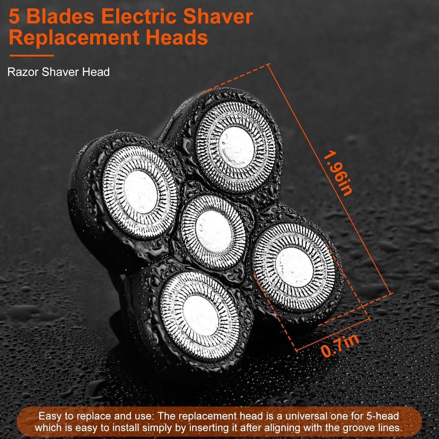 Men Electric Shaver Replacement Blade 5 Heads Beard Cutter Replacement Men's Grooming - Tophatter Daily Deals