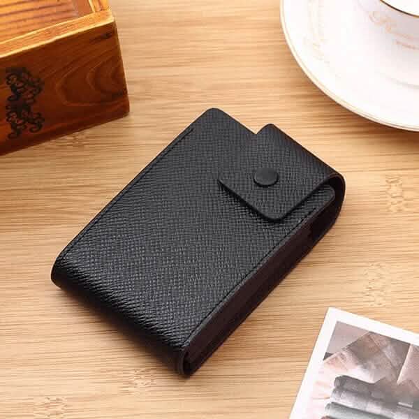 Men Faux Leather 10 Card Slots Coins Bag Wallet Black Handbags & Wallets - Tophatter Daily Deals