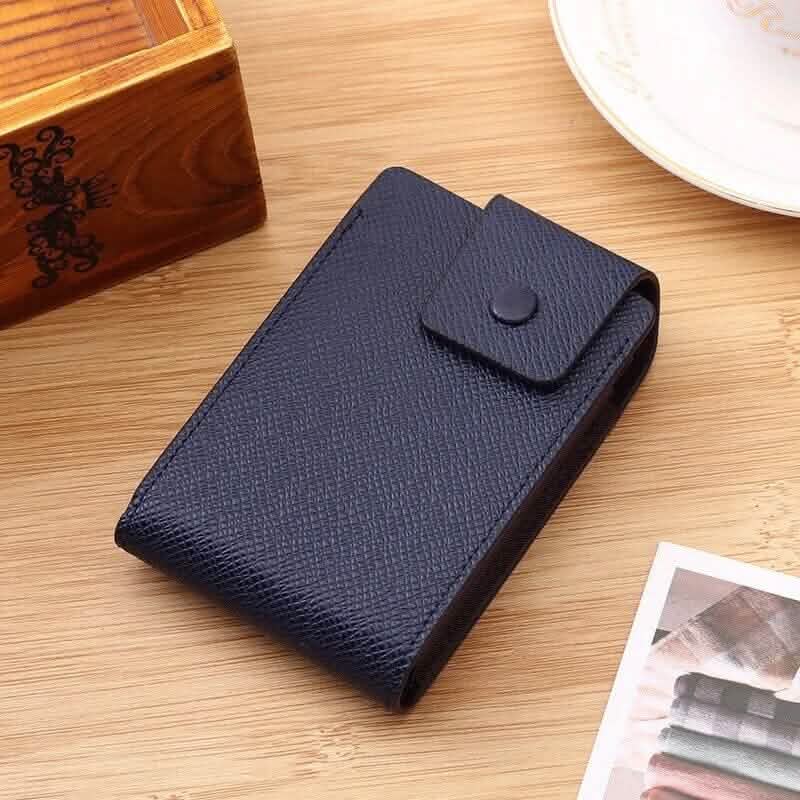 Men Faux Leather 10 Card Slots Coins Bag Wallet Navy Handbags & Wallets - Tophatter Daily Deals