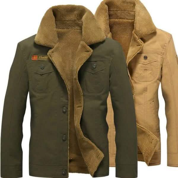 Men Fur Collar Army Tactical Jacket Men's Outerwear - Tophatter Daily Deals