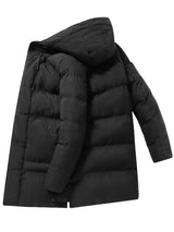 Men Heavyweight Winter Coat Hooded Long Formality Men Jackets - Tophatter Daily Deals