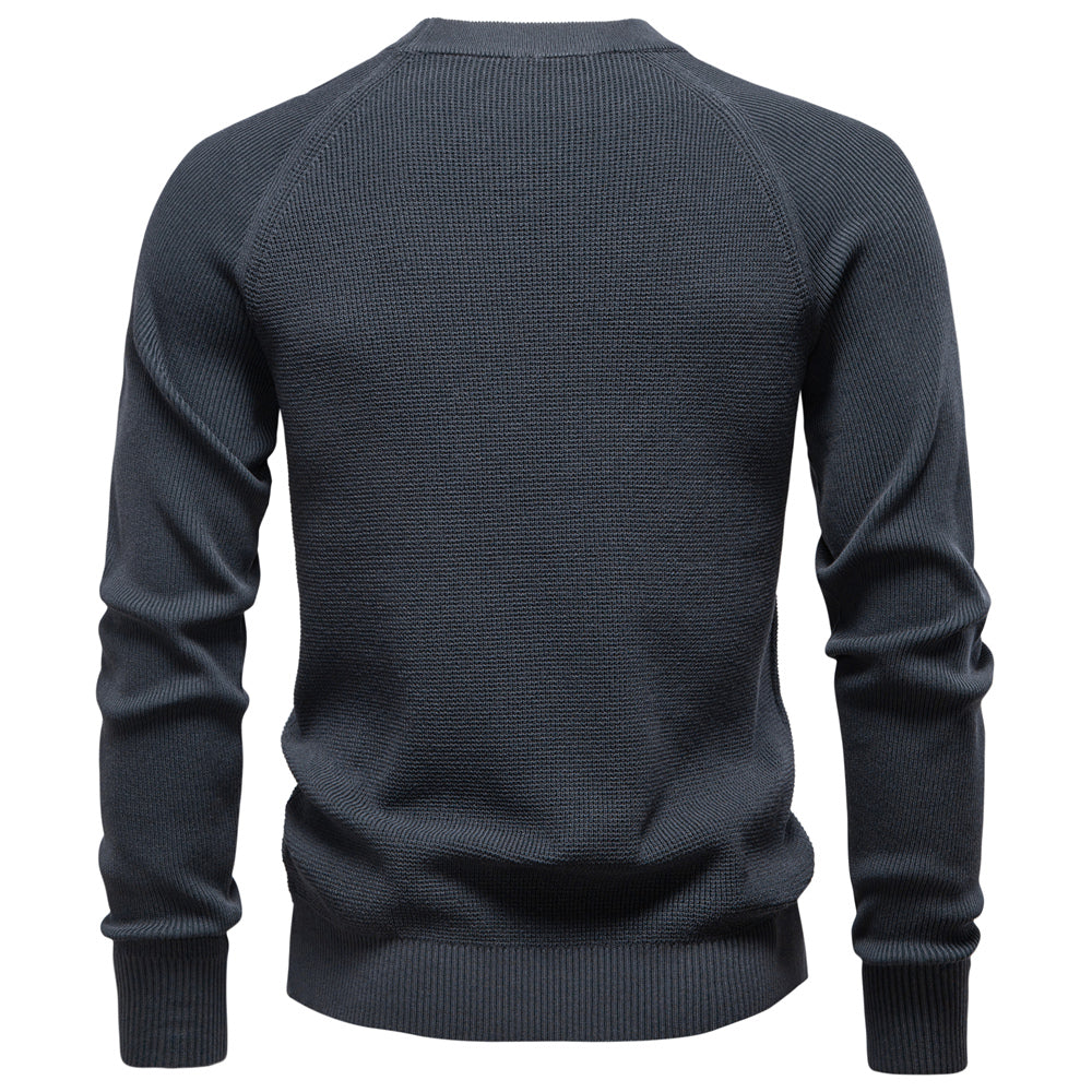 Men Henley Collar Polo Shirt Raglan Sleeve Cloth Men's Clothing - Tophatter Daily Deals