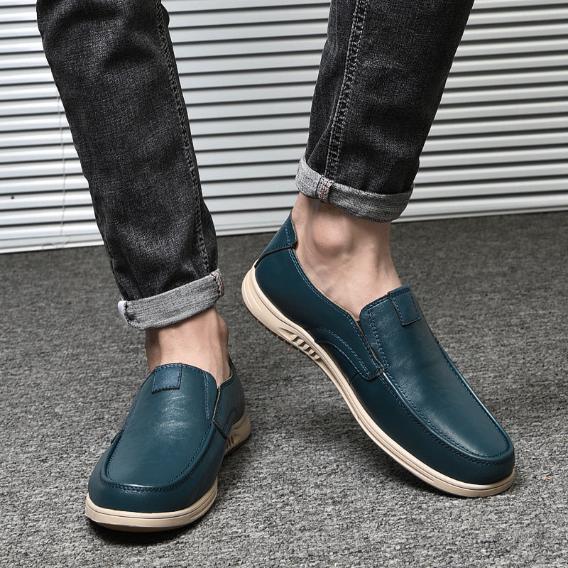 Men Leather Breathable Loafers Men Shoes - Tophatter Daily Deals
