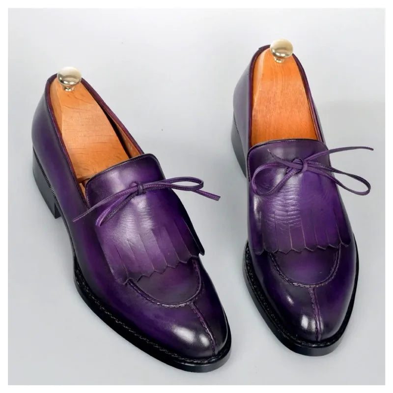 Men Leather Slip On Shoes Loafers - Tophatter Daily Deals