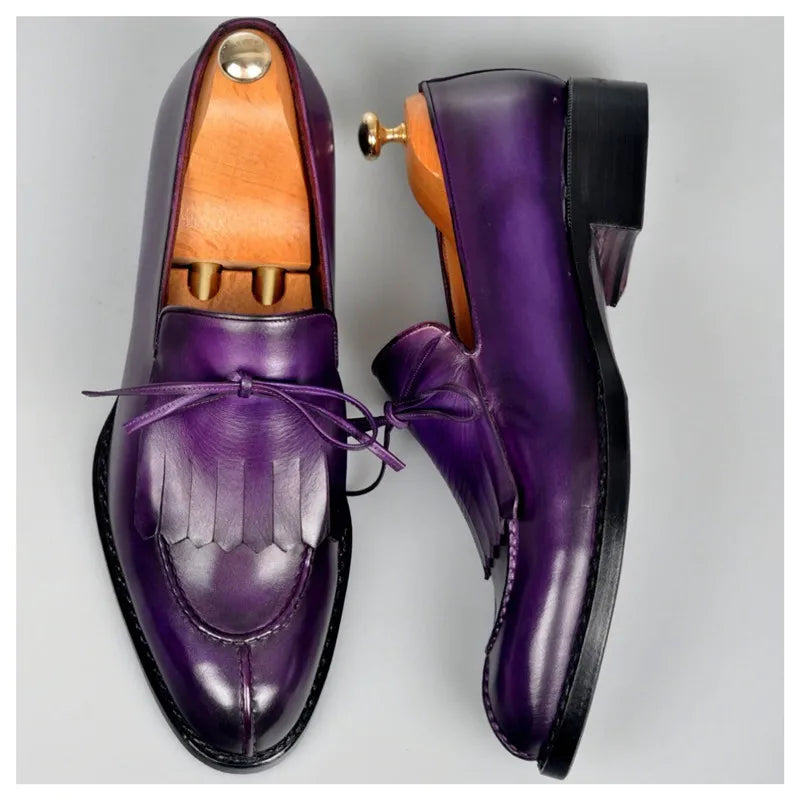 Men Leather Slip On Shoes Loafers - Tophatter Daily Deals