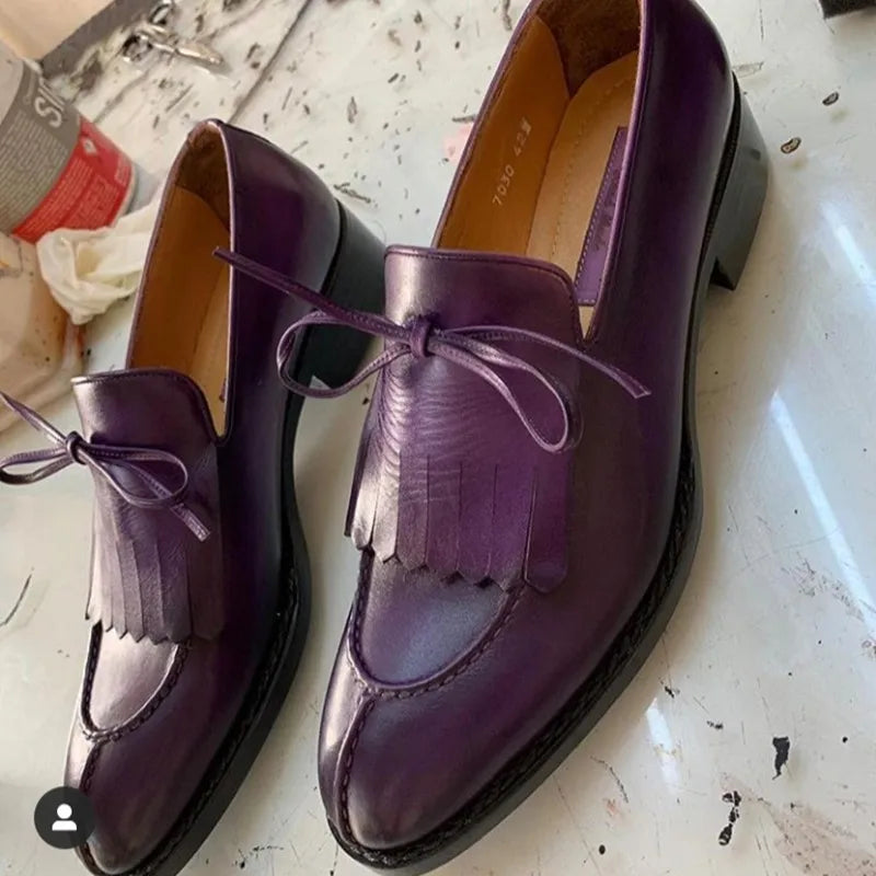 Men Leather Slip On Shoes Loafers - Tophatter Daily Deals