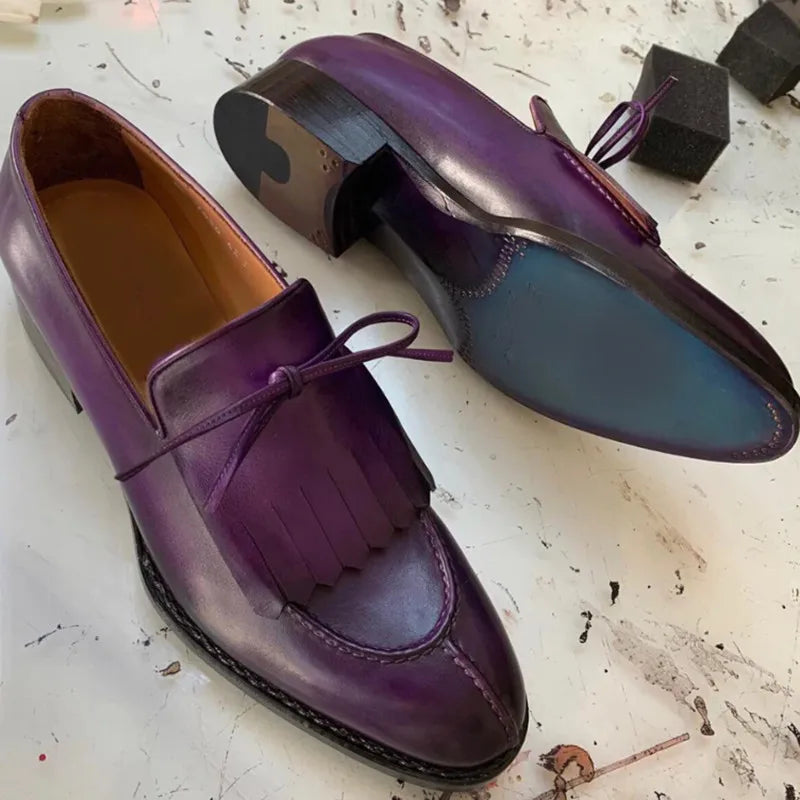 Men Leather Slip On Shoes Loafers - Tophatter Daily Deals