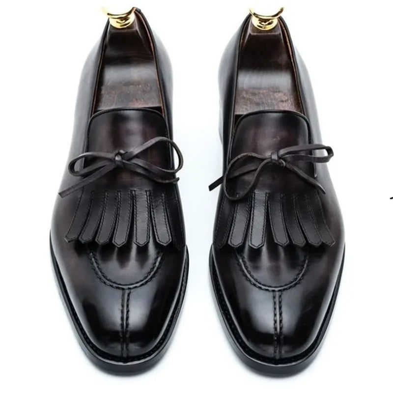 Men Leather Slip On Shoes Loafers - Tophatter Daily Deals
