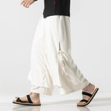 Men Linen Harem Pants Breathable Wide Leg Pants Pants - Tophatter Daily Deals