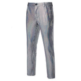 Men Luxurious Sequin Checkered Suit Pants Pants - Tophatter Daily Deals