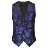 Men Luxury Velvet Suit Vest Hot Gold Printed Top Men Blazer - Tophatter Daily Deals