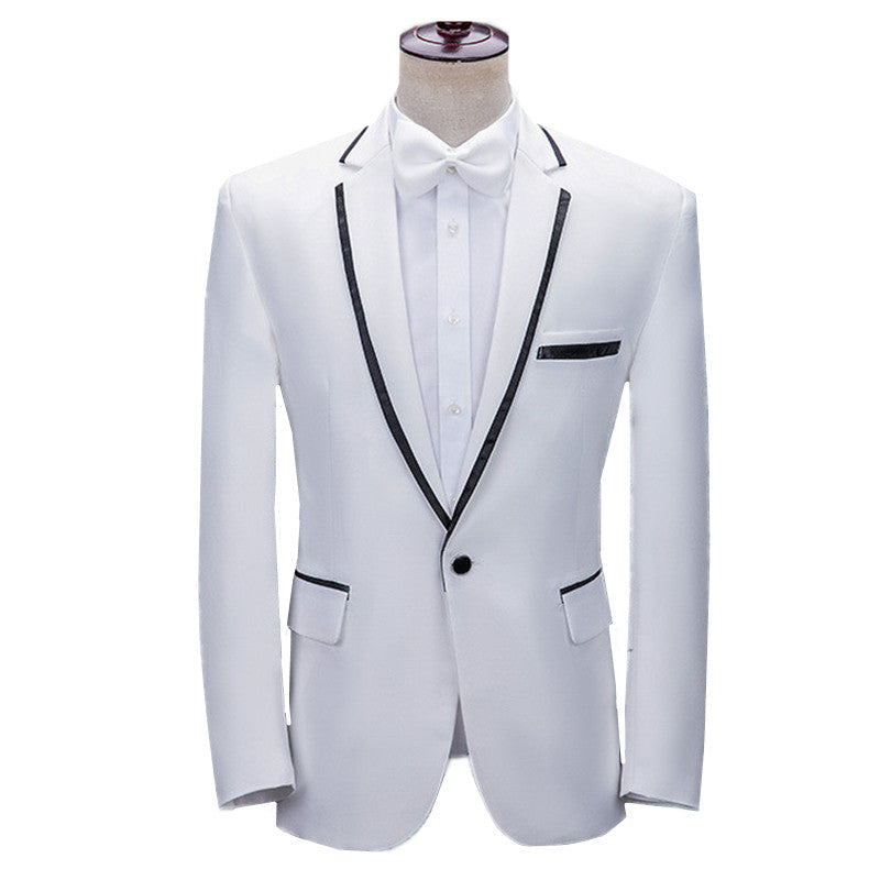 Men Luxury Wedding Party Blazer Black , White Jacket White Men Blazer - Tophatter Daily Deals