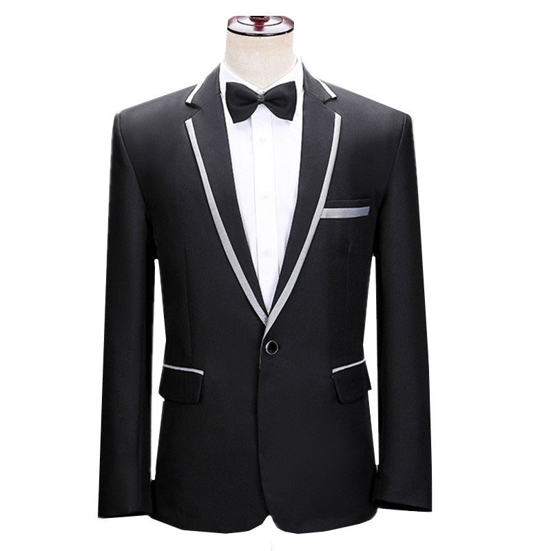 Men Luxury Wedding Party Blazer Black , White Jacket Men Blazer - Tophatter Daily Deals