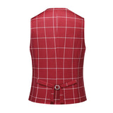 Men Formal Business Social Plaid Suit Vest Men Blazer - Tophatter Daily Deals