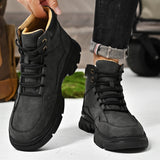 Men Outdoor Black Sport Boots Men Shoes - Tophatter Daily Deals