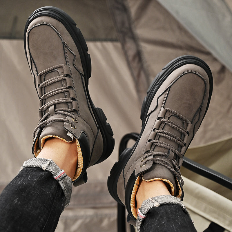 Men Outdoor Black Sport Boots Men Shoes - Tophatter Daily Deals