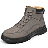 Men Outdoor Black Sport Boots Dark Grey Men Shoes - Tophatter Daily Deals