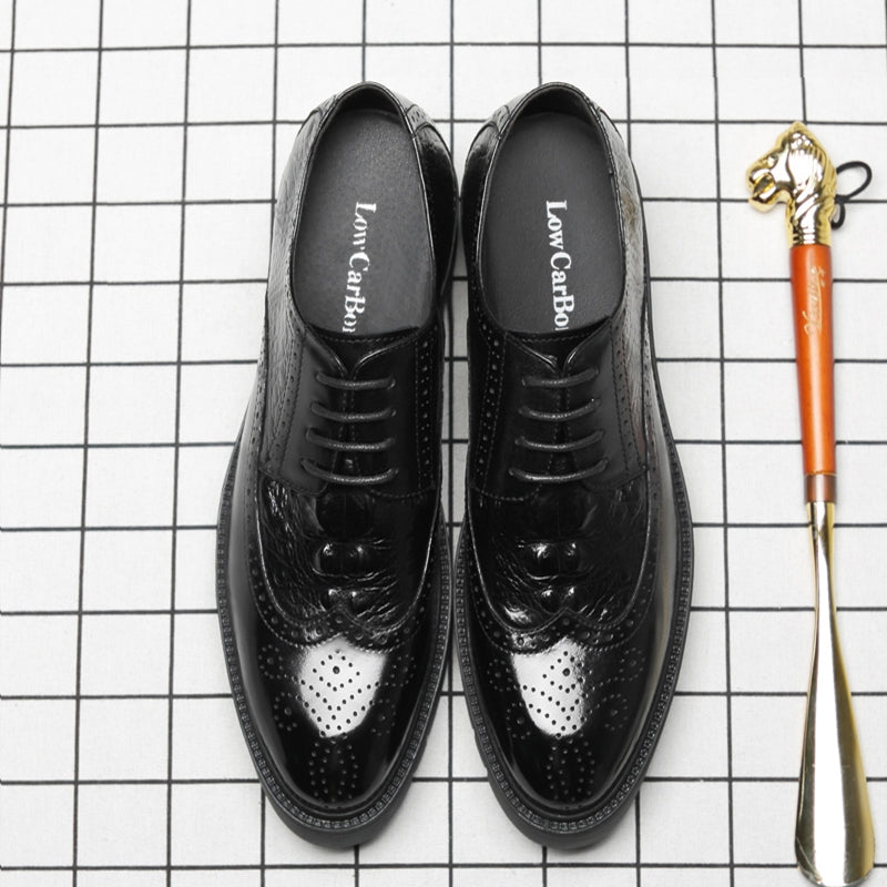 Men Oxford Elegant Formal Shoes Office Height Increasing Platform Men Dresses Shoes - Tophatter Daily Deals