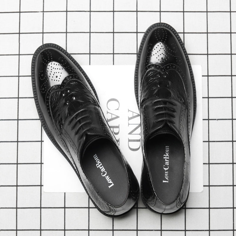 Men Oxford Elegant Formal Shoes Office Height Increasing Platform Men Dresses Shoes - Tophatter Daily Deals