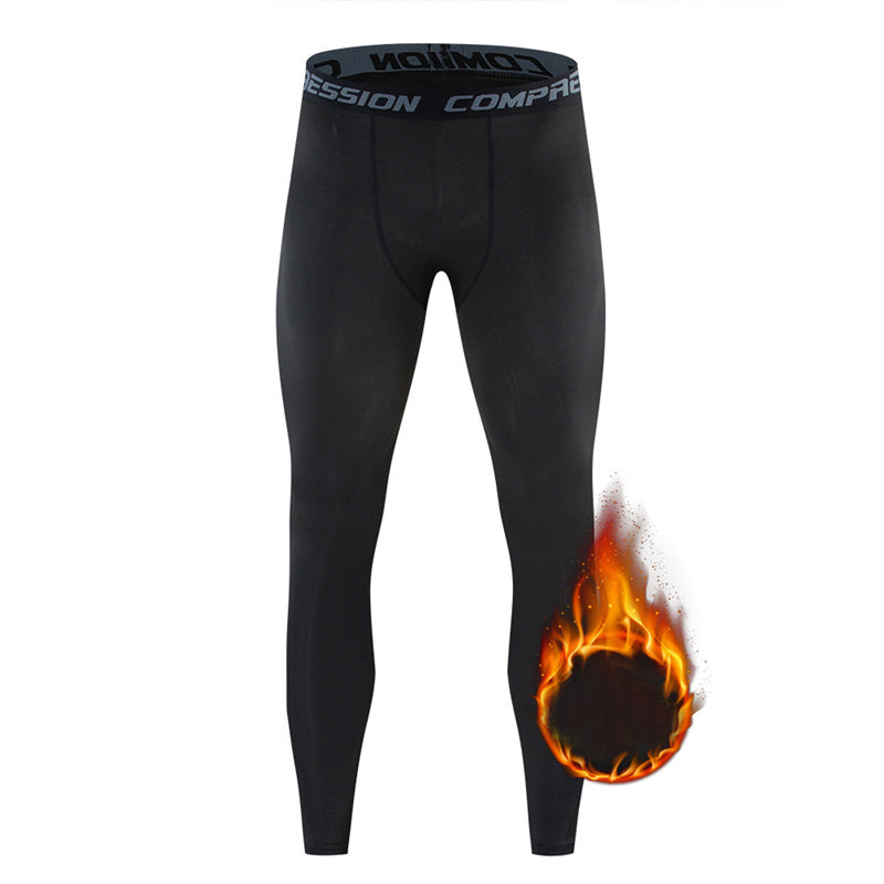 Men Pro Running Sports Fitness Training Leggings Black Leggings - Tophatter Daily Deals