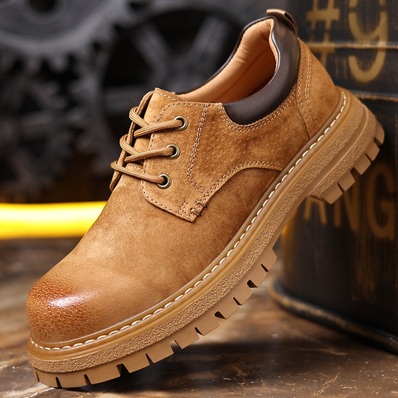Men PU Leather Casual Shoes Lace-up Oxfords Men Shoes - Tophatter Daily Deals
