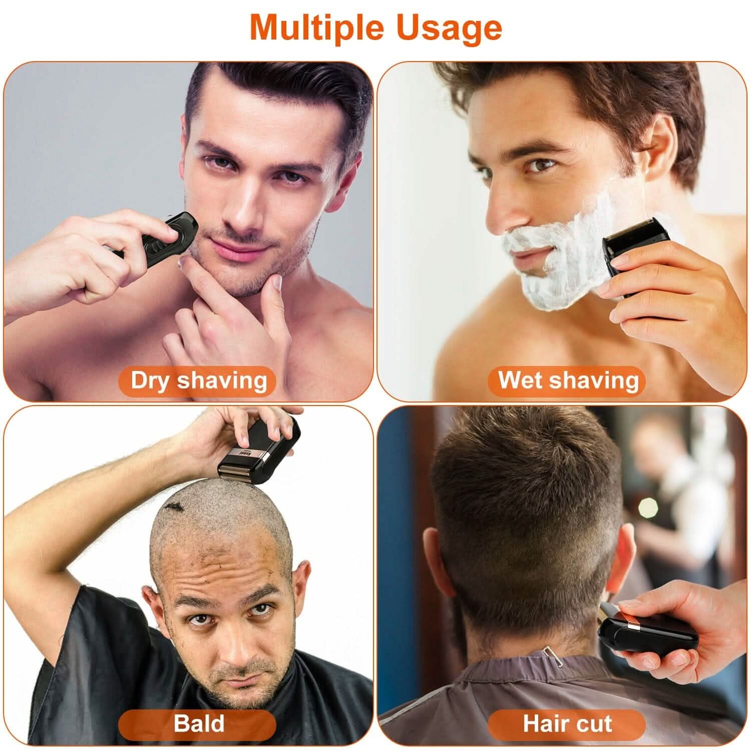 Men Rechargeable Cordless Beard Trimmer Grooming Kit Men's Grooming - Tophatter Daily Deals