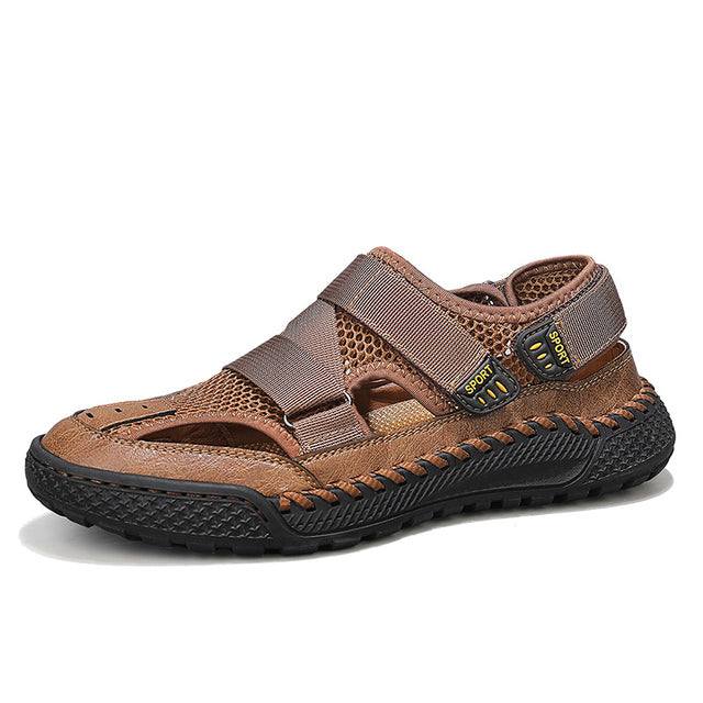 Men Sandals Breathable Hollow Out Brown MEN SANDALS - Tophatter Daily Deals