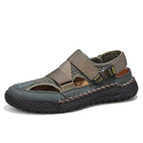 Men Sandals Breathable Hollow Out Green MEN SANDALS - Tophatter Daily Deals