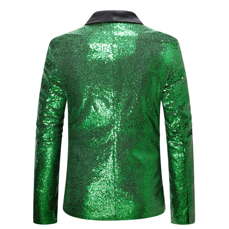 Men Sequin Suit Stage Dress Jacket Men Blazer - Tophatter Daily Deals