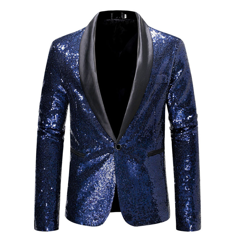 Men Sequin Suit Stage Dress Jacket Men Blazer - Tophatter Daily Deals
