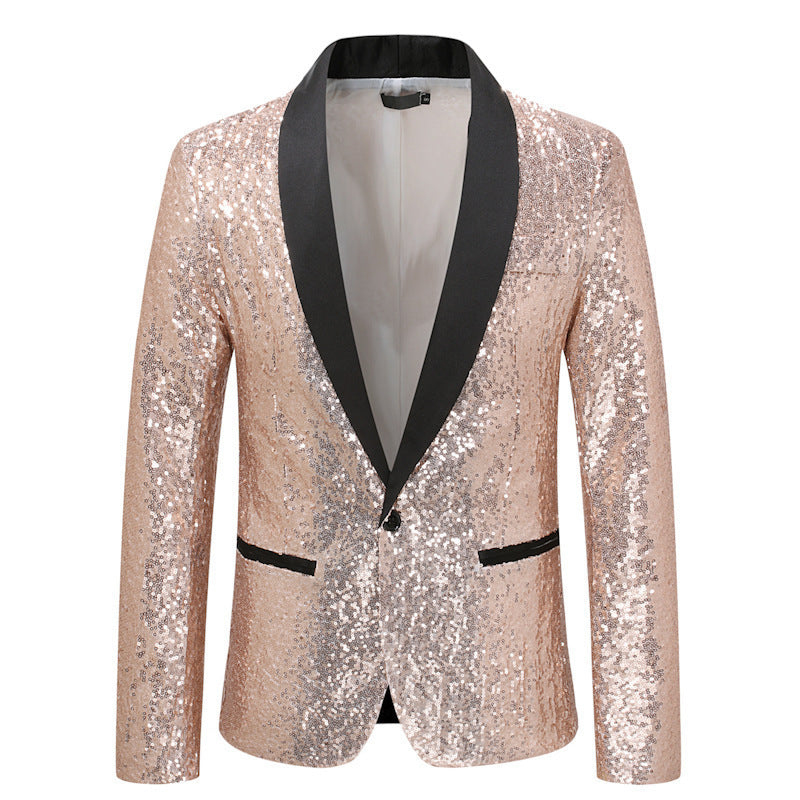 Men Sequin Suit Stage Dress Jacket Men Blazer - Tophatter Daily Deals