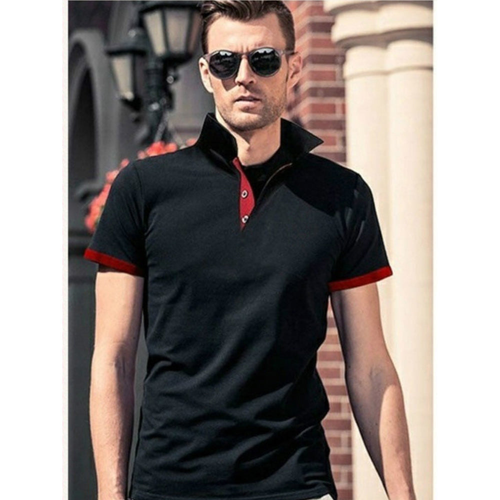 Men Shirt Short Sleeve Polo Shirt Men T-Shirts - Tophatter Daily Deals