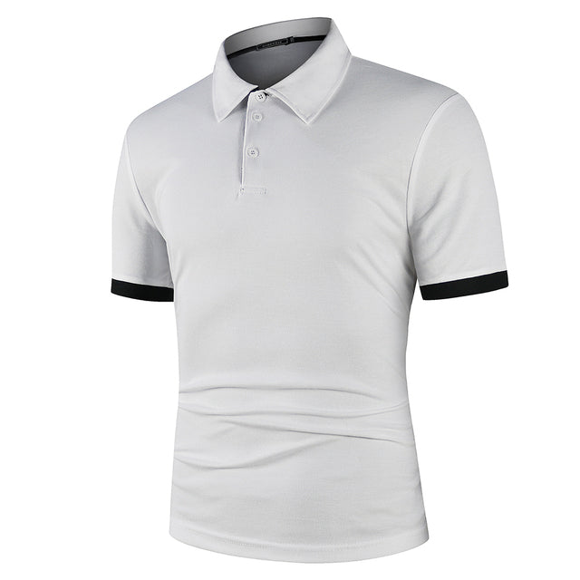 Men Shirt Short Sleeve Polo Shirt White Men T-Shirts - Tophatter Daily Deals