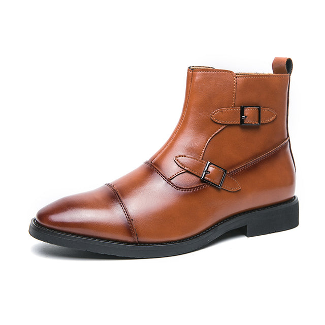 Men Shoes Ankle Boots Brown Boots - Tophatter Daily Deals