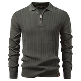 Men Slim Fit Henley Long Sleeve Business Polo Shirts Army Green Men's Clothing - Tophatter Daily Deals