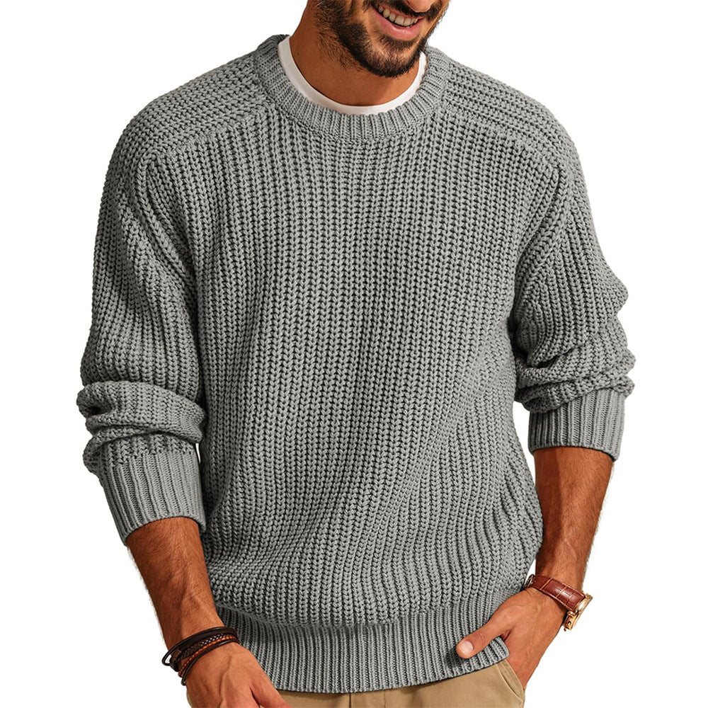 Men Solid Mock Neck Loose knitwear Sweaters Men's Clothing - Tophatter Daily Deals
