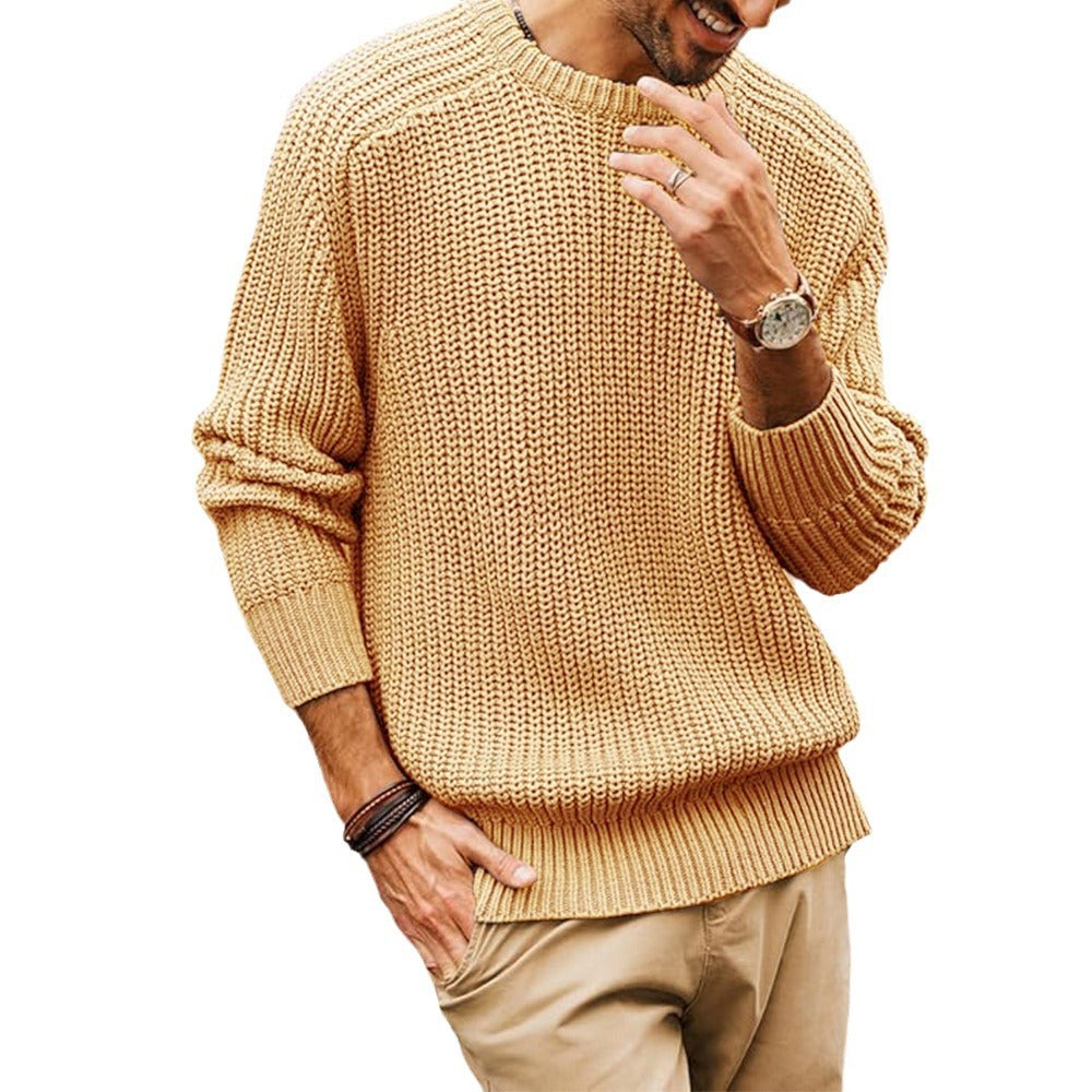 Men Solid Mock Neck Loose knitwear Sweaters Men's Clothing - Tophatter Daily Deals