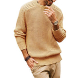 Men Solid Mock Neck Loose knitwear Sweaters Men's Clothing - Tophatter Daily Deals
