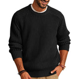 Men Solid Mock Neck Loose knitwear Sweaters Black Men's Clothing - Tophatter Daily Deals