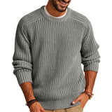 Men Solid Mock Neck Loose knitwear Sweaters Grey Men's Clothing - Tophatter Daily Deals