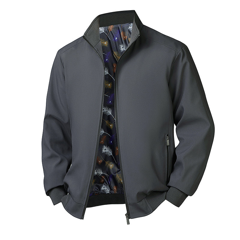 Men Stand Collar Windbreaker Sport Coat Men's Clothing - Tophatter Daily Deals