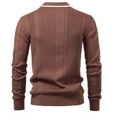 Men Stripe Long Sleeve Winter Business Polo Shirts Men's Clothing - Tophatter Daily Deals