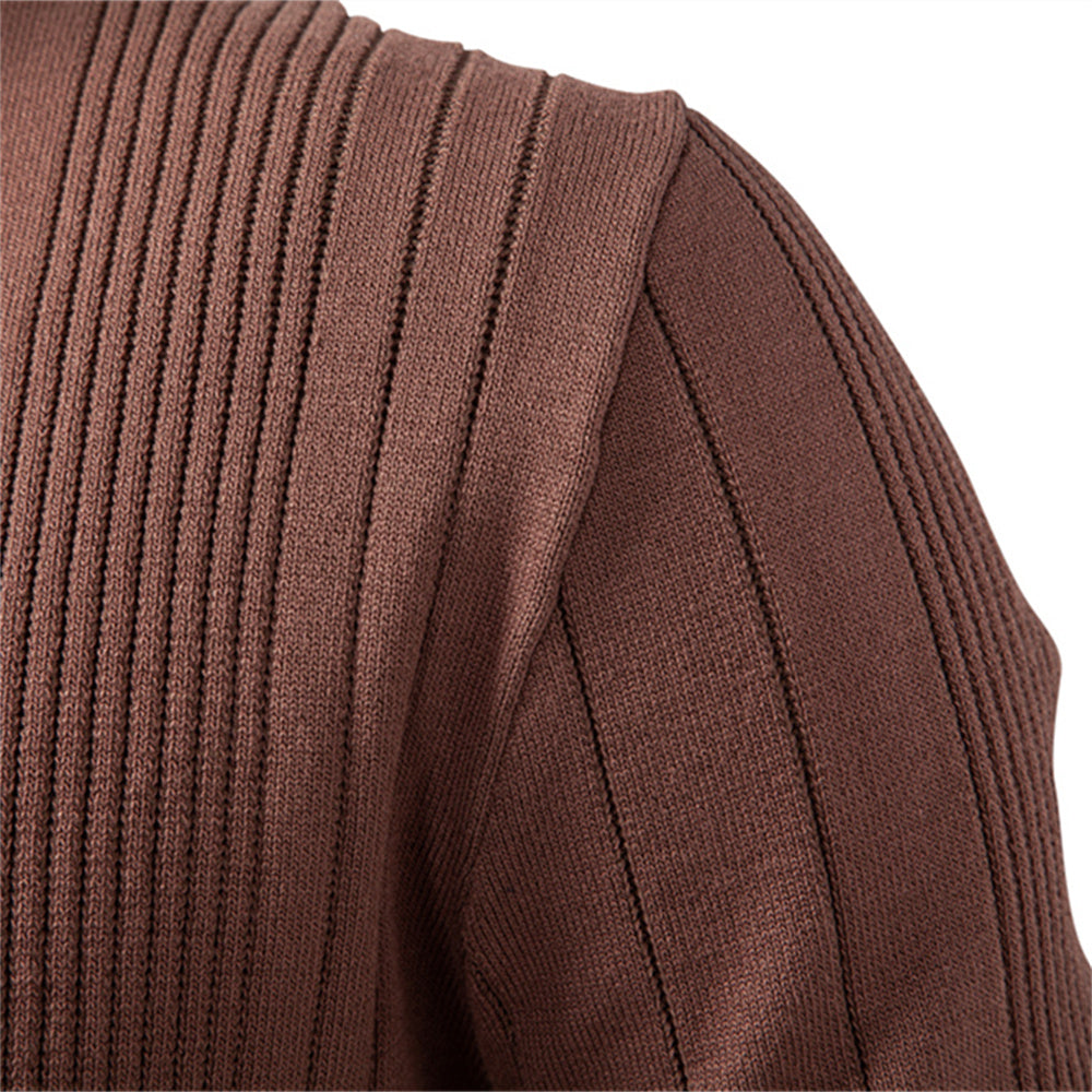 Men Stripe Long Sleeve Winter Business Polo Shirts Men's Clothing - Tophatter Daily Deals